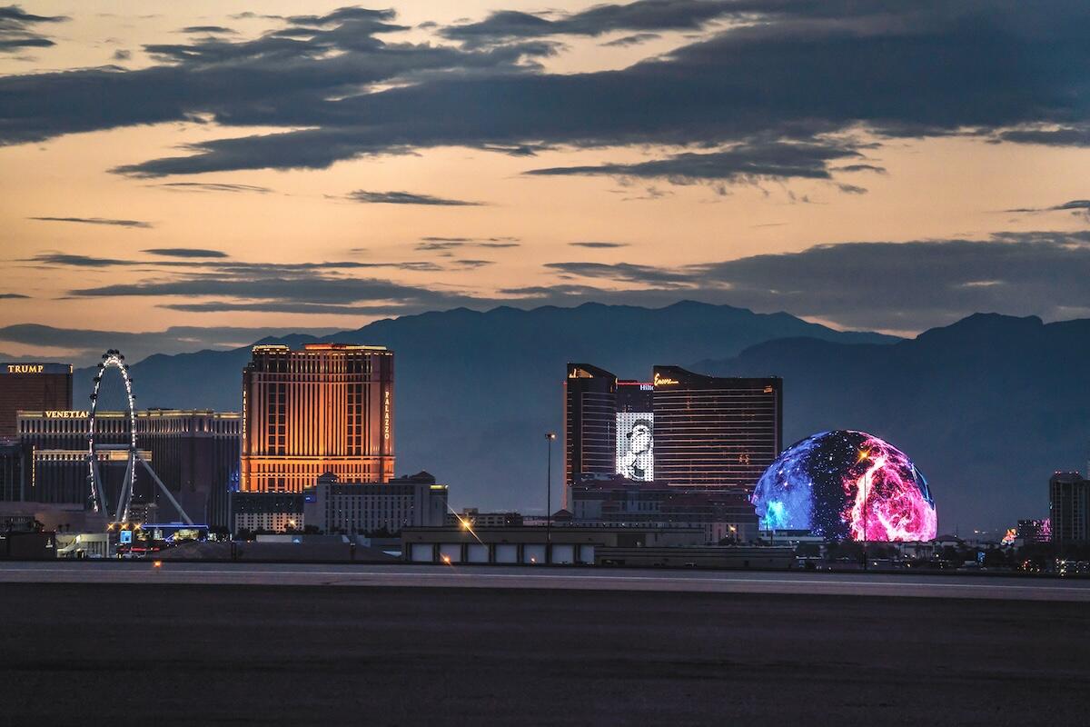Nightlife Las Vegas City, Entertainment City Editorial Stock Image