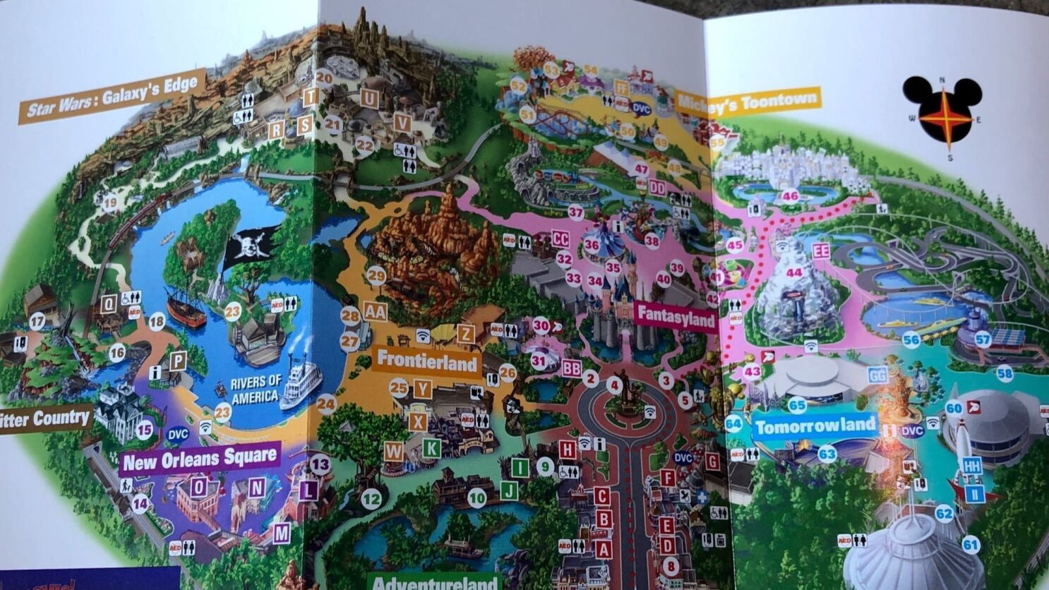 disneyland los angeles map Here S The New Map Of Disneyland With Star Wars Galaxy S Edge Los Angeles Times disneyland los angeles map