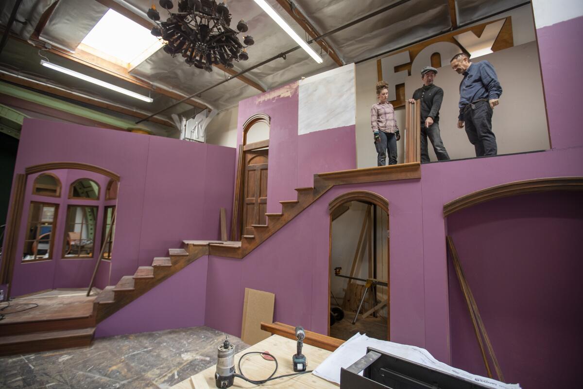 Designing the set for 'Arsenic and Old Lace'