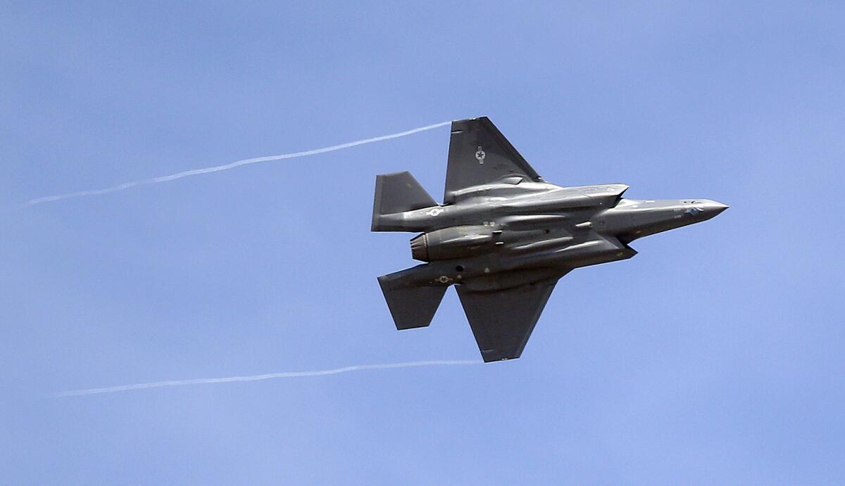 An F-35 jet arrives at its new operational base at Hill Air Force Base, Utah.