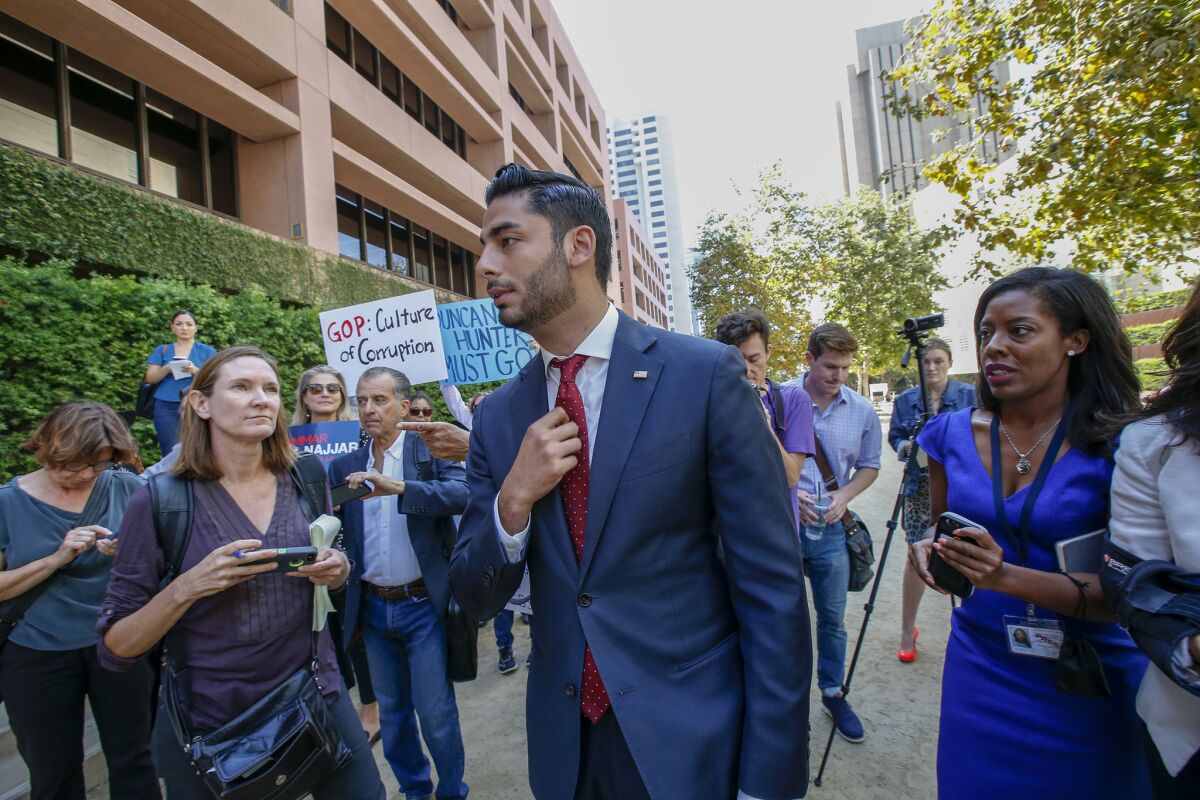 Ammar Campa-Najjar was the lone Democrat to challenge Duncan Hunter in the 50th Congressional District last year.