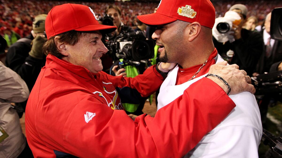 St. Louis Manager Tony La Russa could count on slugger Albert Pujols to deliver in the clutch, but his adept postseason managing helped the Cardinals win a pair of World Series titles.