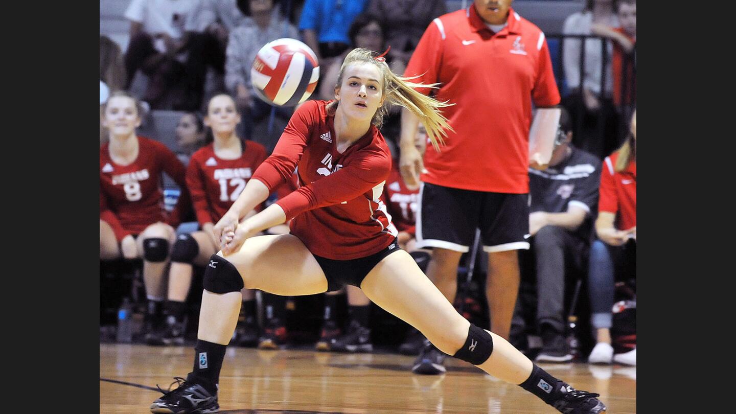 Photo Gallery: Rivals Burroughs vs. Burbank in Pacific League girls' volleyball