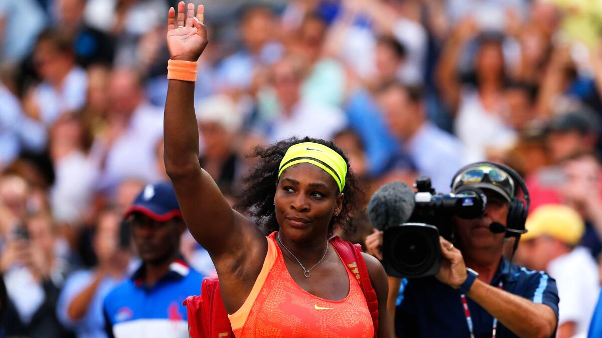Serena Williams walks off the court after her loss to Roberta Vinci in the semifinals of the U.S. Open on Sept. 11.