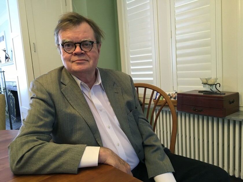 Garrison Keillor, former host of "A Prairie Home Companion,” is noted for his wry sense of humor.