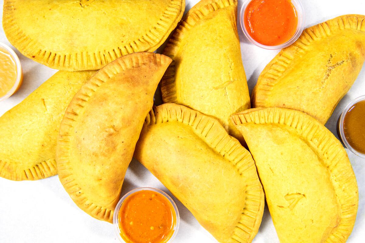 LOS ANGELES, CA - OCTOBER 27: Bridgetown Roti located inside Crafted Kitchen on Tuesday, Oct. 27, 2020 in Los Angeles, CA. (Mariah Tauger / Los Angeles Times)