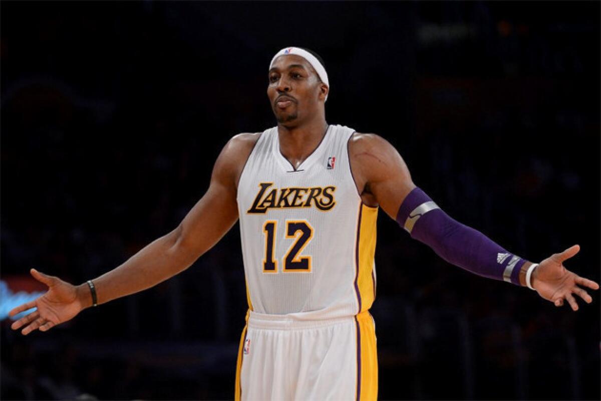 Dwight Howard missed seven of 14 free throw attempts in the fourth quarter during the Lakers' loss to the Magic.