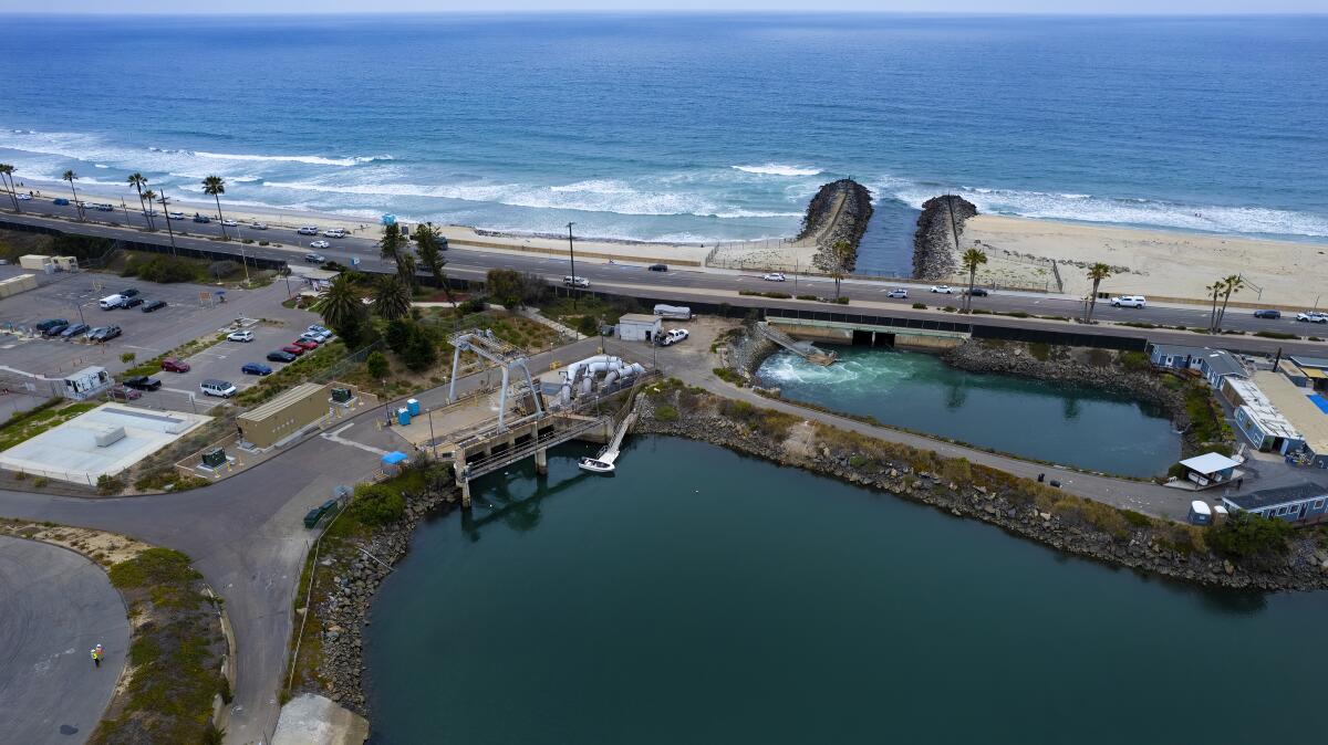 The ocean-water intake facility at Poseidon's desalination plant on June 7, 2022 in Carlsbad.