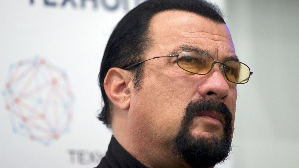 Actor Steven Seagal, in a 2015 file photo, will not face criminal charges related to allegations of a 2002 sexual assault.