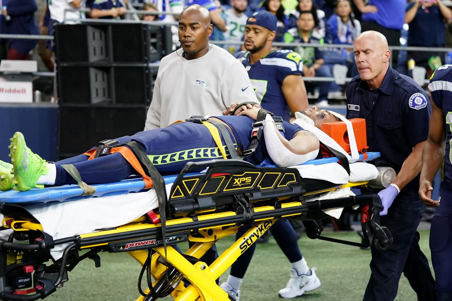 Seahawks WR Cade Johnson taken to hospital as precaution following  concussion - The San Diego Union-Tribune