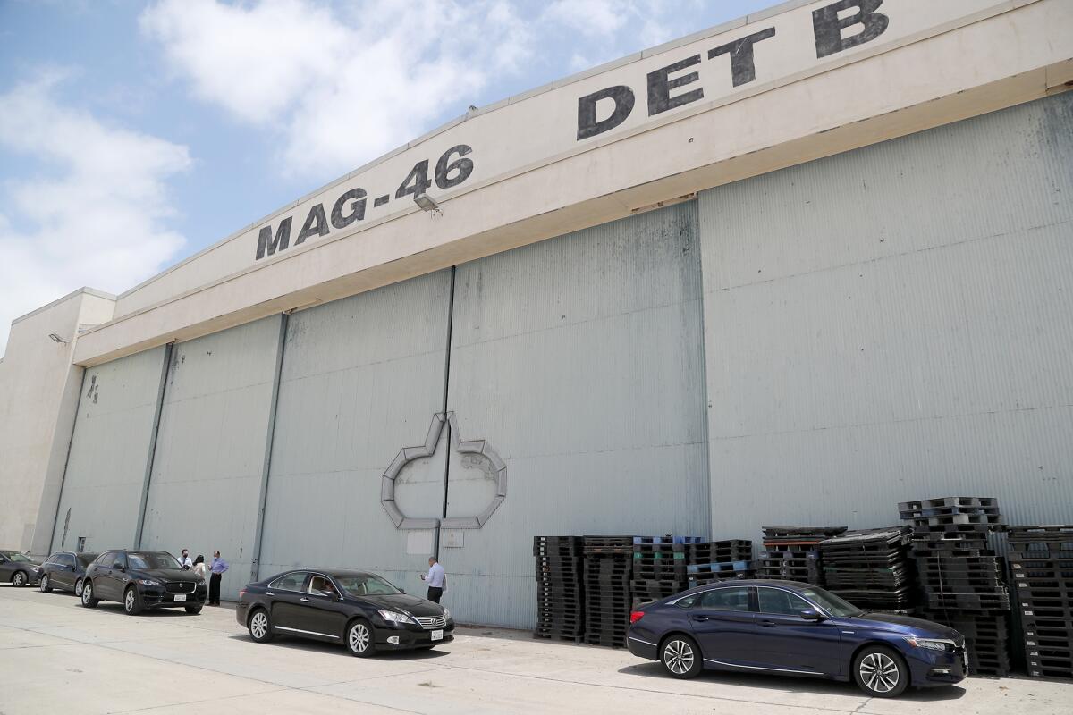 A historic WWII hangar facility at the Orange County Great Park in Irvine.