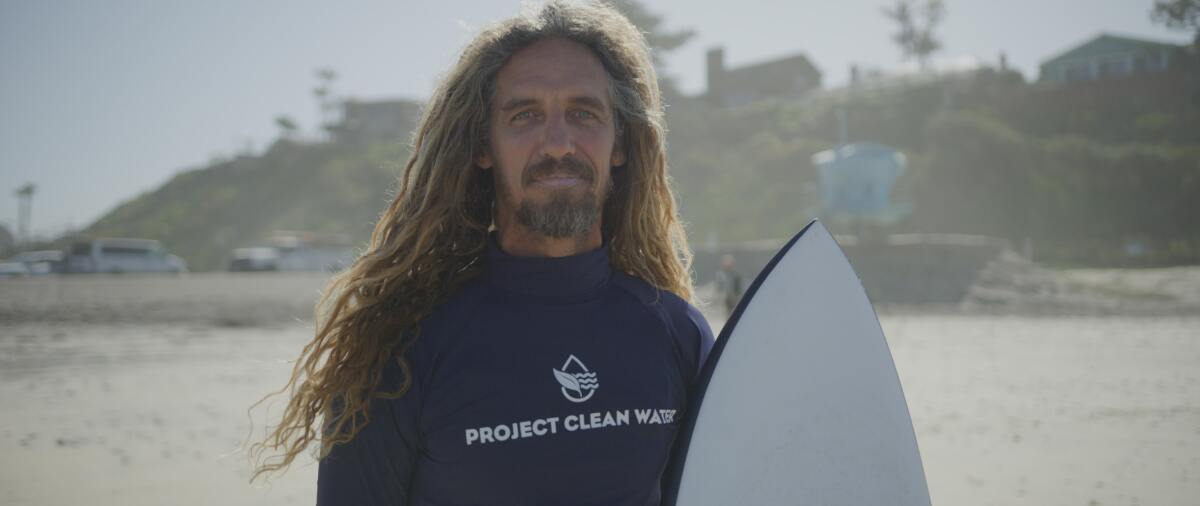Surfer Rob Machado attended the March 22 announcement event.