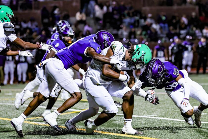 Narbonne (in green) lost seven players to ineligibility issues on Friday, according to the City Section.