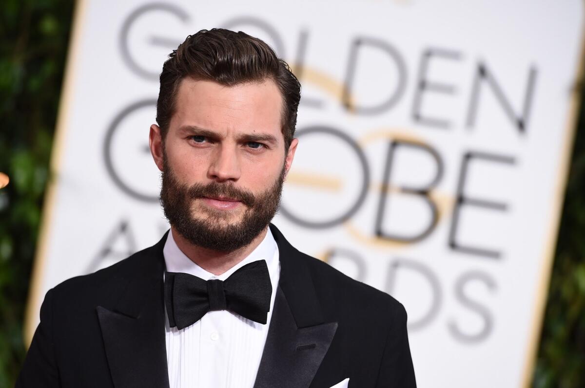 "Fifty Shades of Grey" star Jamie Dornan arrives at the 72nd Golden Globe Awards at the Beverly Hilton Hotel on Jan. 11.