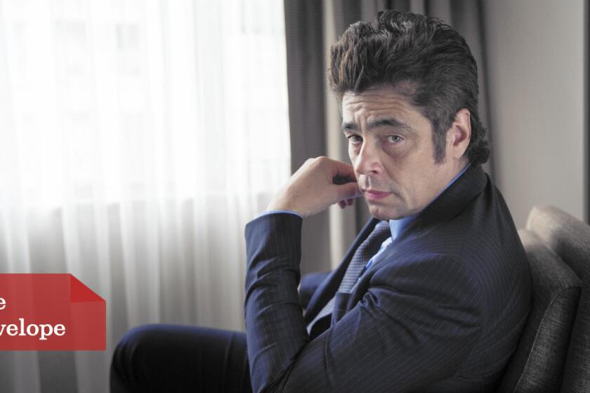 Benicio Del Toro says he's played many drug war roles on screen, but his character in "Sicario" is the first to be motivated by revenge.