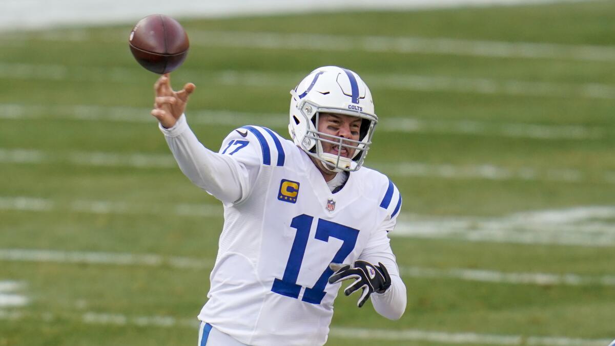Indianapolis Colts quarterback Philip Rivers throws against the Pittsburgh Steelers on Dec. 27.