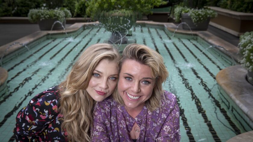 Natalie Dormer, left, of "Game of Thrones", who stars in Amazon's "Picnic at Hanging Rock," and Larysa Kondracki, who directed the first three installments of the miniseries.