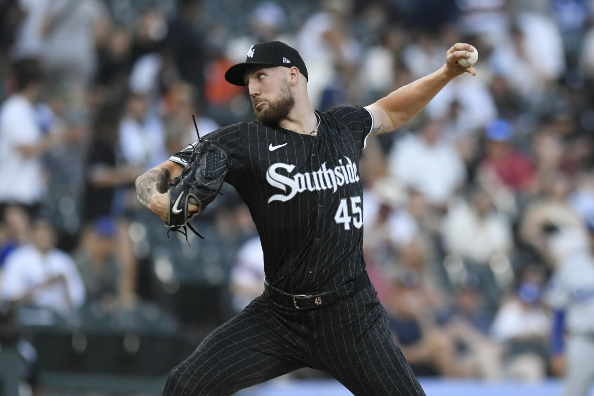 White Sox starter Garrett Crochet is a potential option for the Dodgers to help them upgrade their rotation at the deadline.