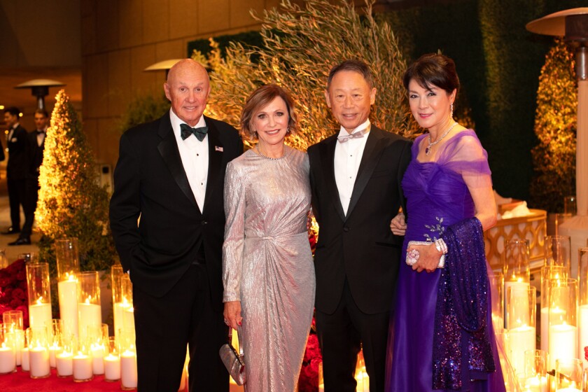 Larry Higby, Dee Higby, Dr. S. L. Huang and Betty Huang at the Candlelight Concert for Segerstrom Center for the Arts.