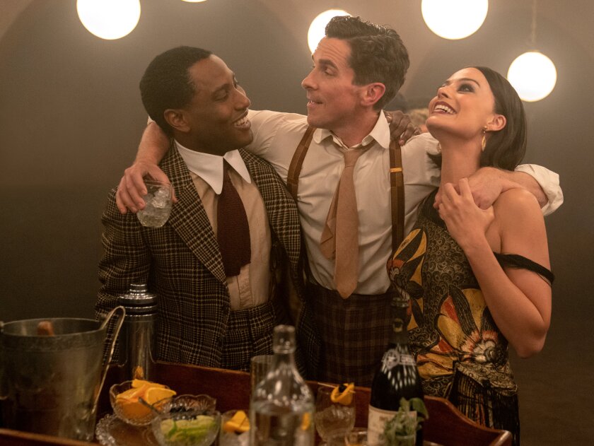 John David Washington, Christian Bale and Margot Robbie in "Amsterdam."