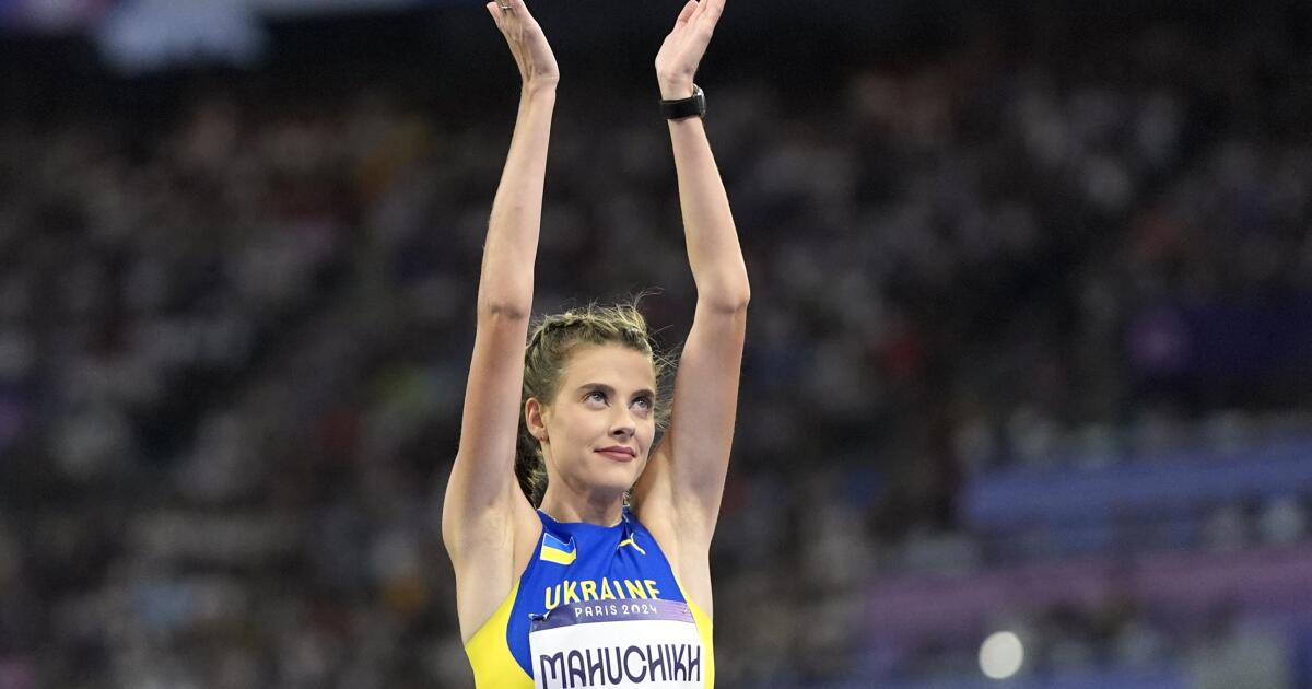 High jumper Yaroslava Mahuchikh wins first individual gold for Ukraine at Olympics