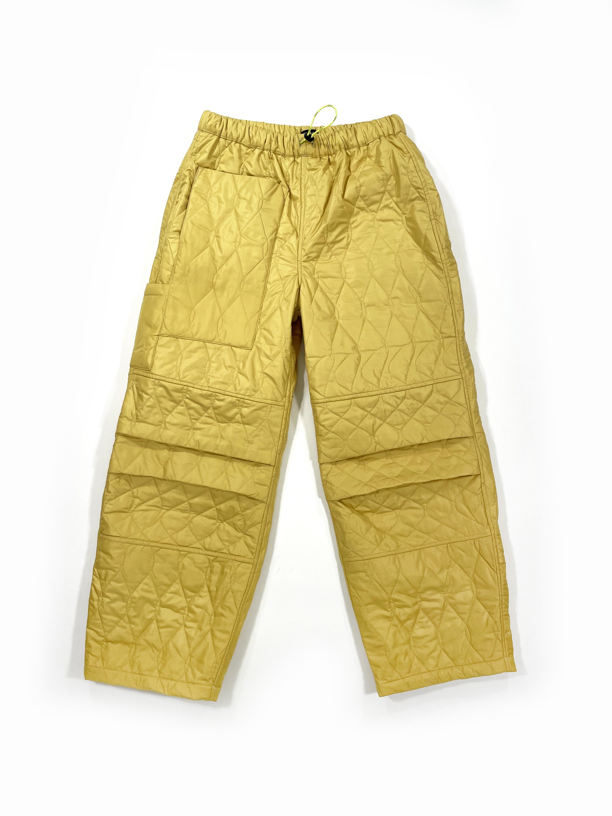 Quilted yellow pants