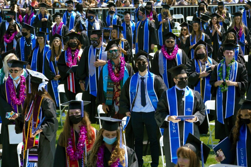 A return to tradition Cal State San Marcos graduates hold inperson