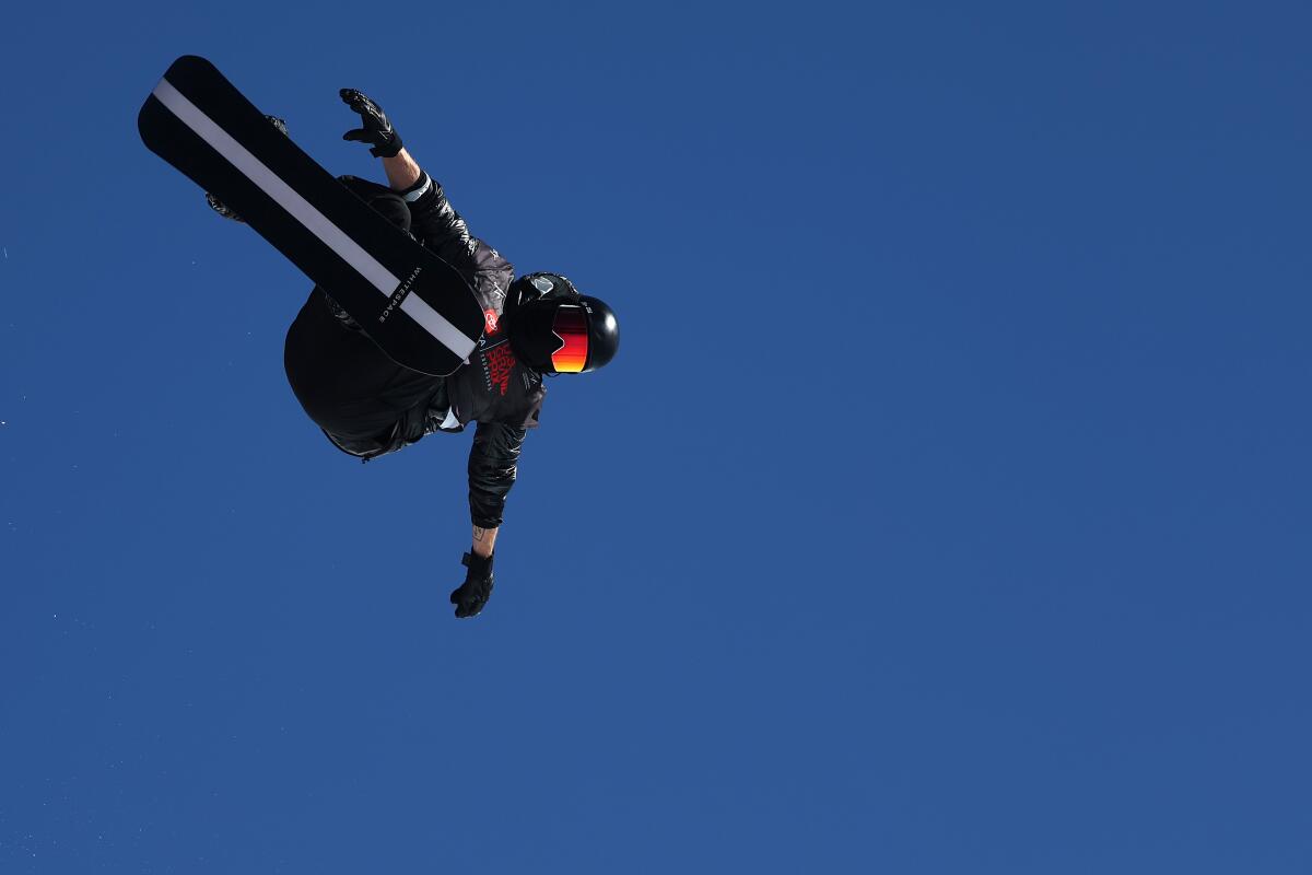 Shaun White flies high on a training run.