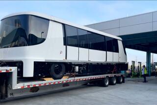 Los Angeles, California-The last People Mover train cars have arrived at LAX. (Los Angeles World Airports)