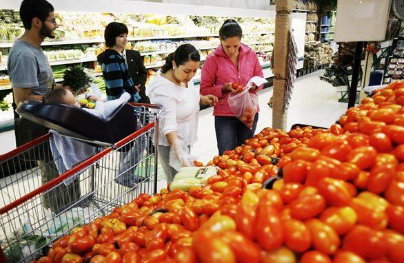 Wal-Mart shoppers in Guatemala