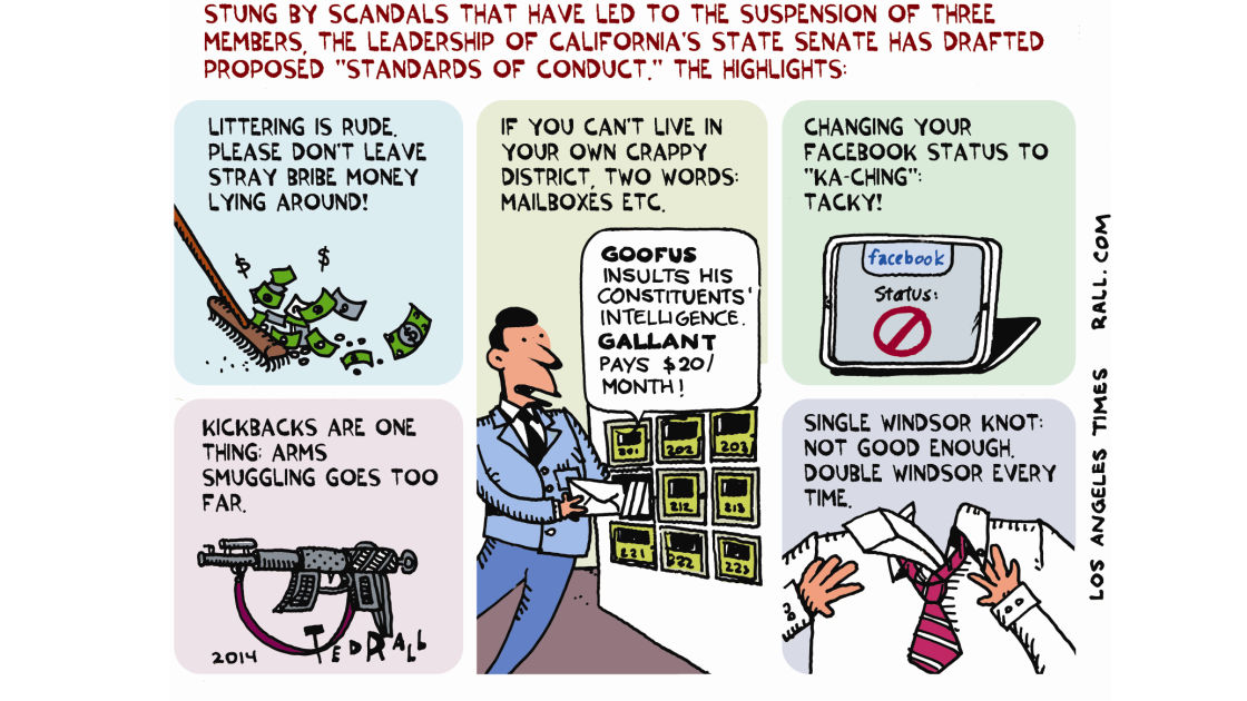 On Calif. Senate proposal of new 'Standards of Conduct' after scandals ...
