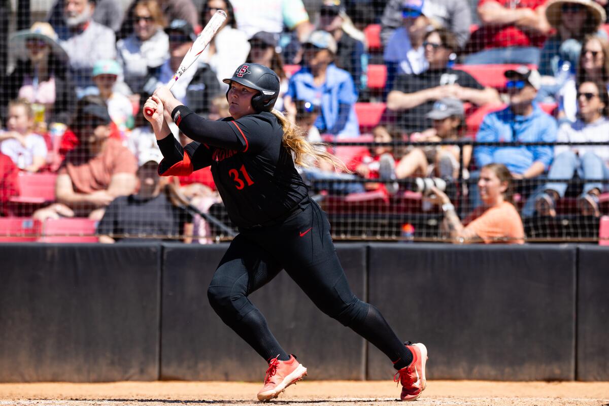 San Diego State junior Mac Barbara, the 2024 Mountain West Co-Player of the Year, walked three times on Saturday.