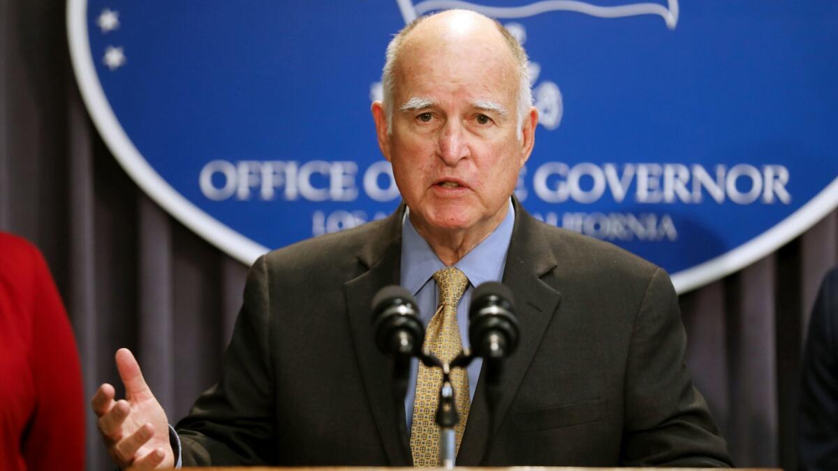Gov. Jerry Brown, shown in June, has deliberated for more than a year on whom to appoint to the state Supreme Court.