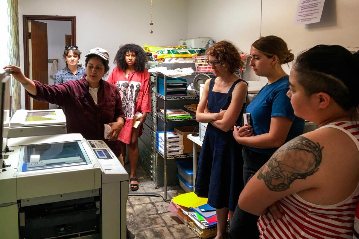 Riso Printing Workshop with Cynthia Navarro/Tiny Splendor at Feminist Center for Creative Work.