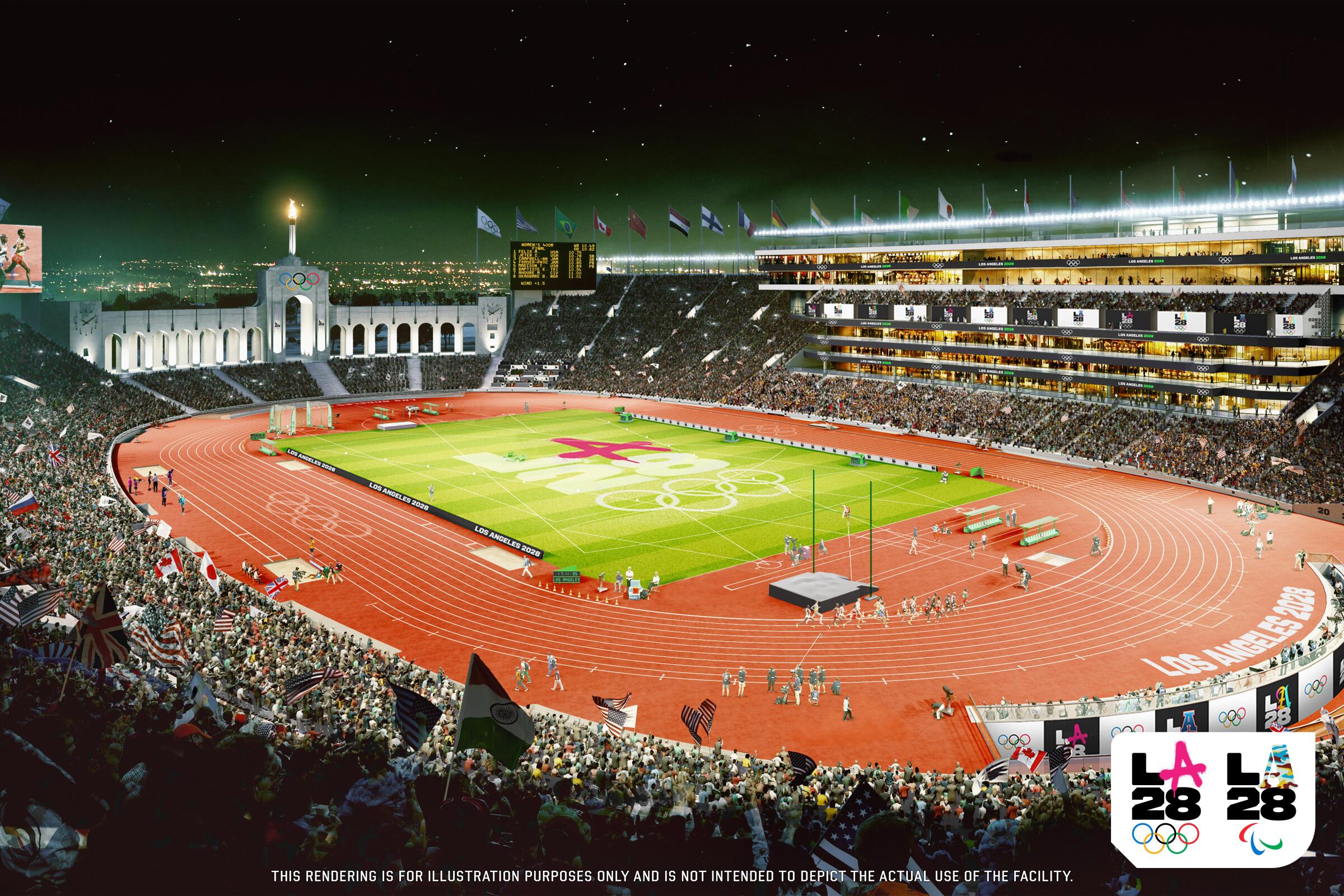 An artist's rendering of the Coliseum interior.