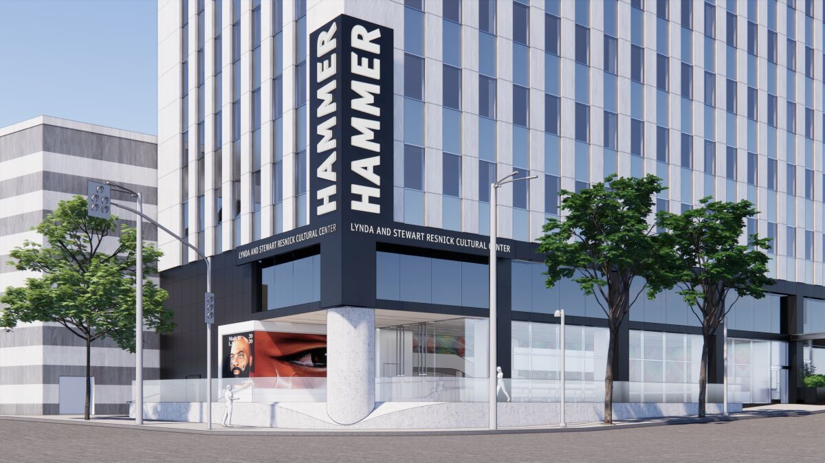 The Hammer Museum’s new corner entrance.