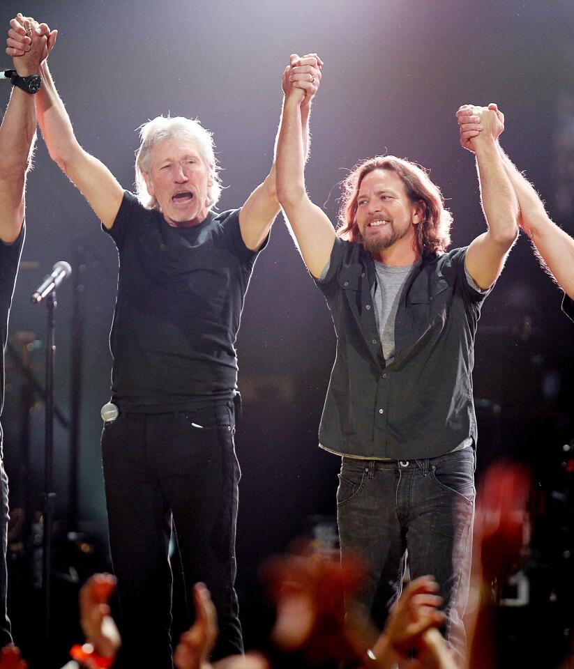 Roger Waters and Eddie Vedder