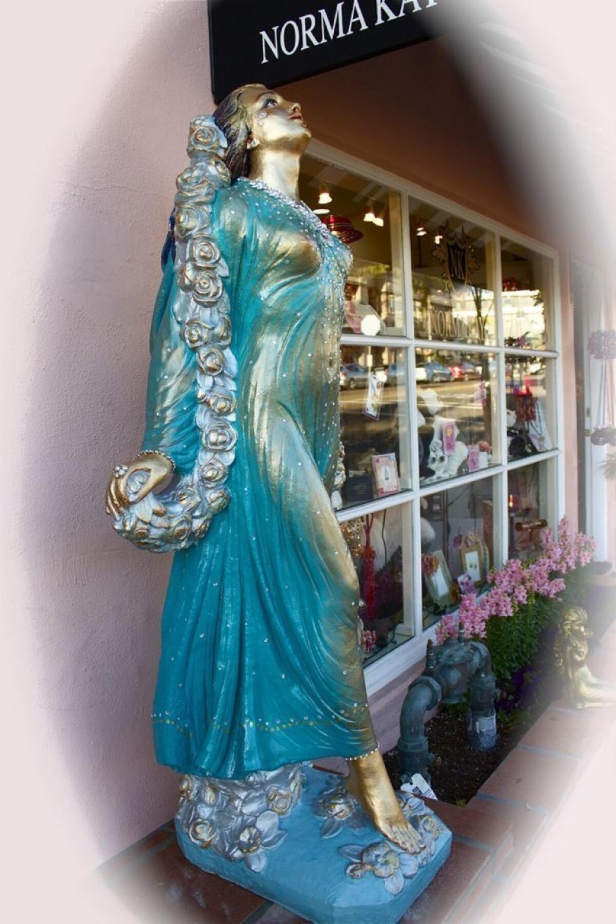 The fairy statue that once stood outside the Norma Kay store in La Jolla was destroyed.