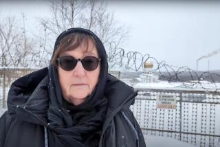 In this grab taken from video provided by the Navalny Team on Tuesday. Feb. 20, 2024, Russian Opposition Leader Alexei Navalny's mother Lyudmila Navalnaya speaks, near the prison colony in the town of Kharp, Russia. The mother of Russian opposition leader Alexei Navalny appealed to President Vladimir Putin to intervene and turn her son’s body over to her so she can bury him with dignity. Lyudmila Navalnaya, who has been trying to get his body since Saturday, appeared in a video outside the Arctic penal colony where Navalny died on Friday. (Navalny Team via AP)