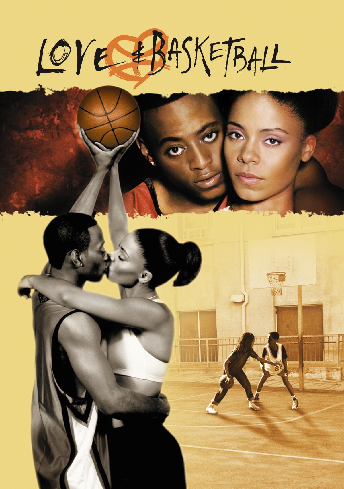 The promotional poster for the 2000 New Line Cinema romantic drama "Love & Basketball."