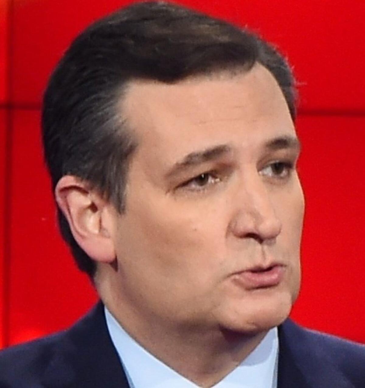 Texas Sen. Ted Cruz speaks during the Republican presidential debate in Las Vegas on Dec. 15.