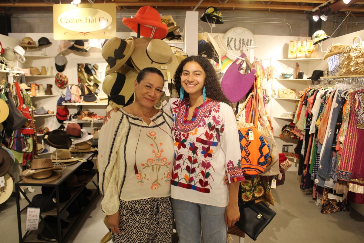 Sylvia Melson and her daughter Krystyanna have side-by-side shops in Lotus on Cedros.