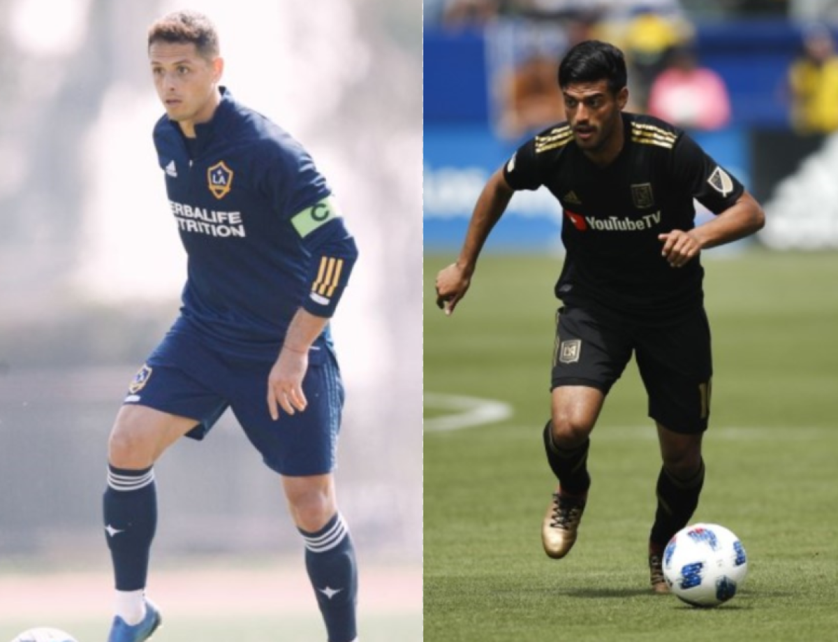 Javier Hernández (LA Galaxy) y Carlos Vela (LAFC).