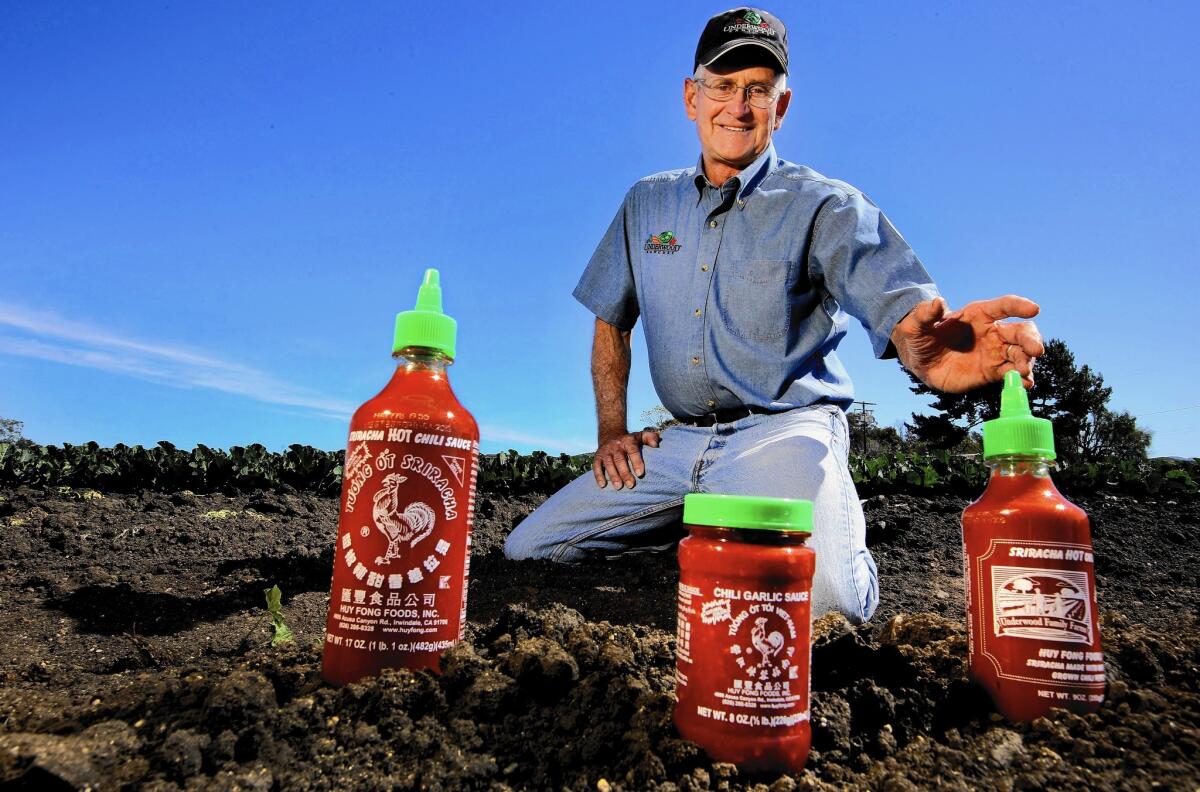 Craig Underwood grows 2,000 acres of peppers for Huy Fong Foods, maker of Sriracha sauce.