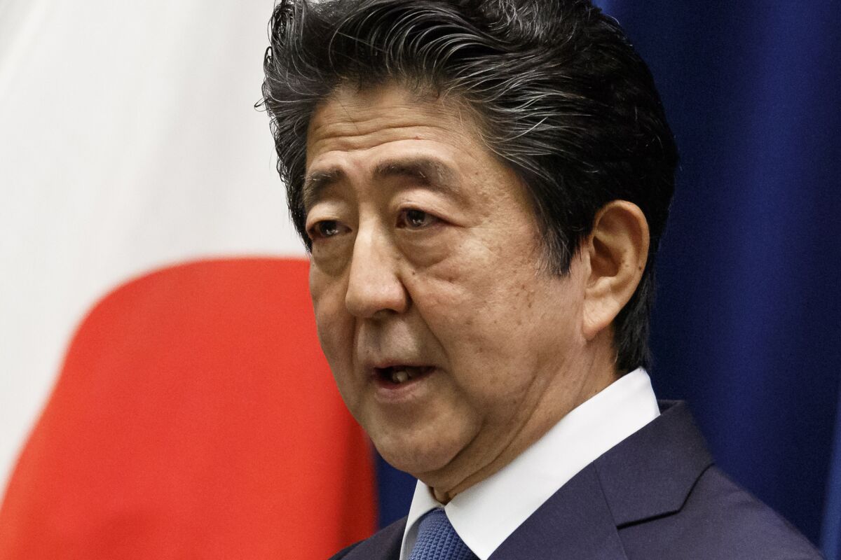 Shinzo Abe speaking 