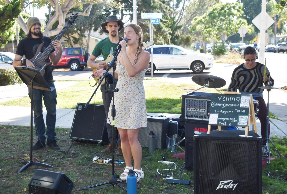 Emmy Jones and her band mates Dylan Farrell, Alan Mackelburg and John Martinez entertained ceremony attendees.