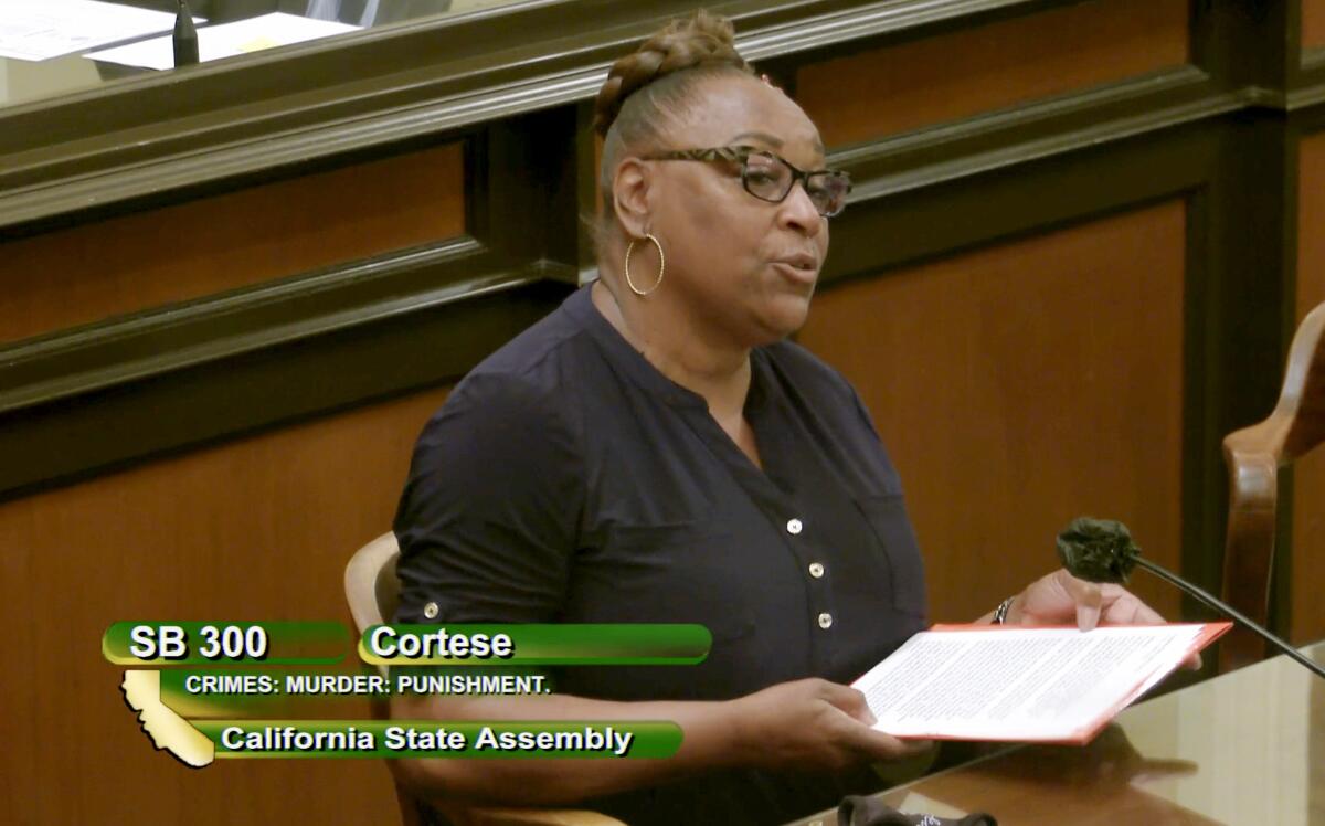 Tammy Cooper spoke to the California State Assembly on June 1, 2022. 