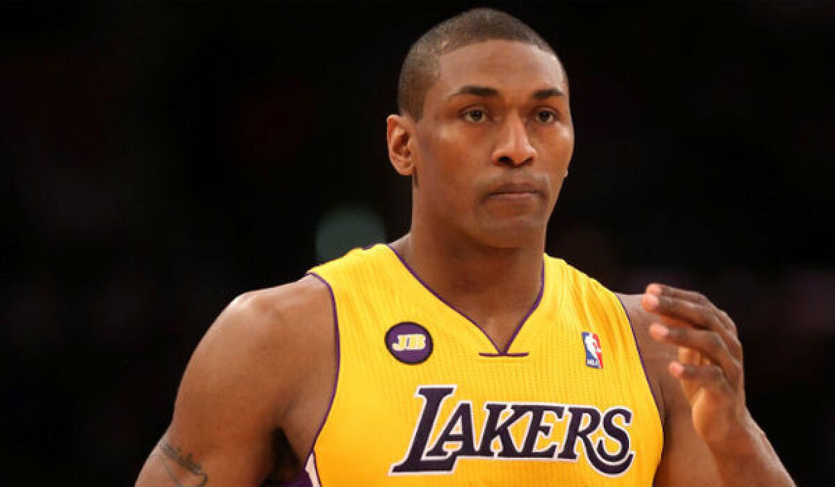 Lakers forward Metta World Peace will partner with the Los Angeles County Department of Mental health for Mental Health Awareness Month.