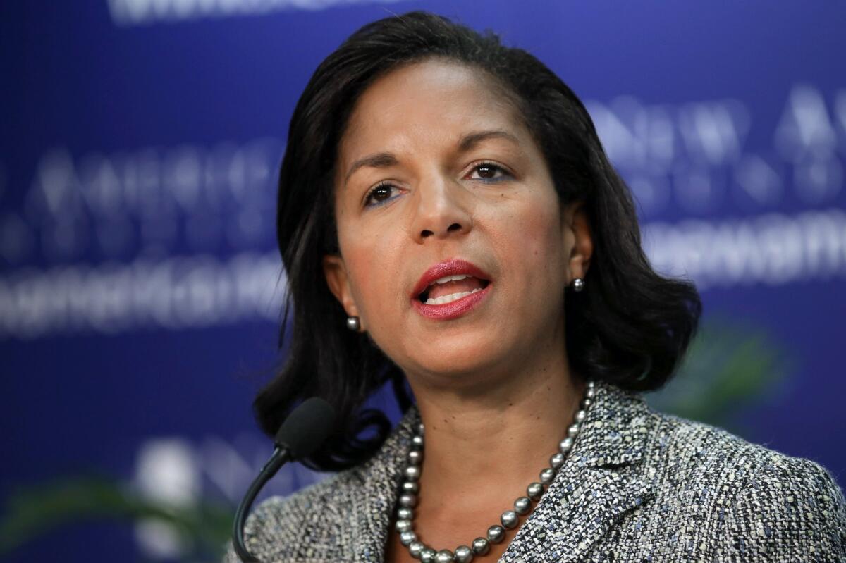 Susan Rice is a possible choice for secretary of State.