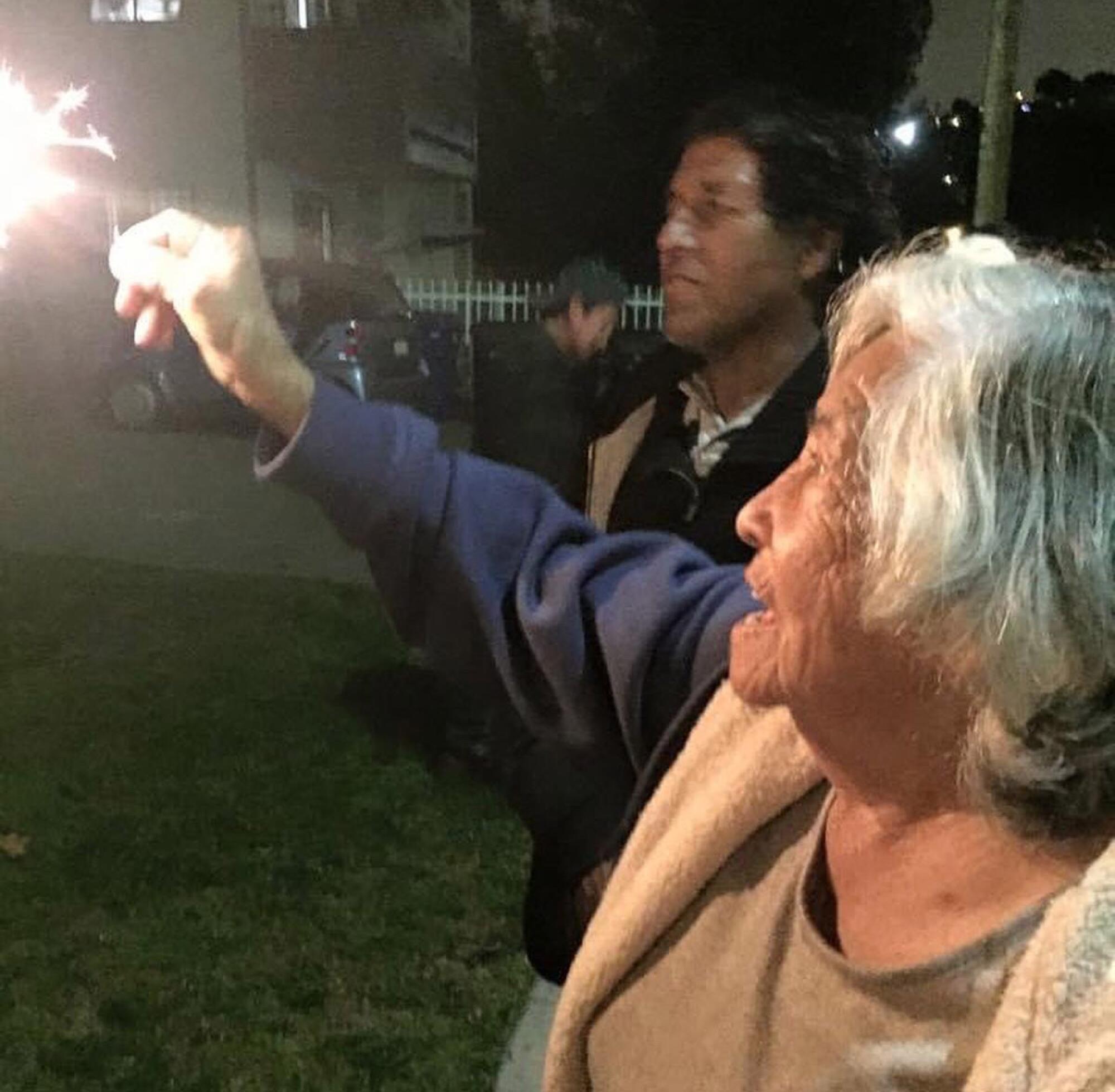 María Díaz attends a posada in Highland Park.